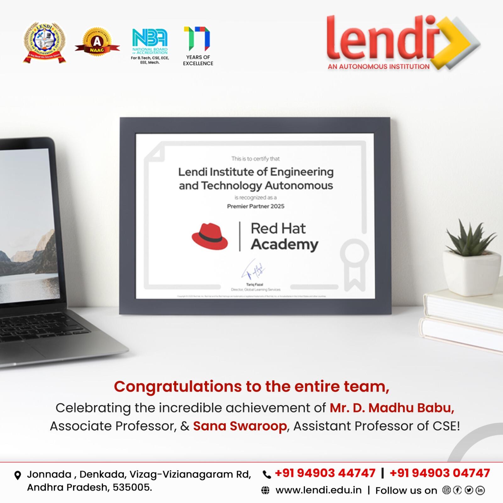 LIET is recognized as Premier Partner for 2025 - Red Hat Linux Academy